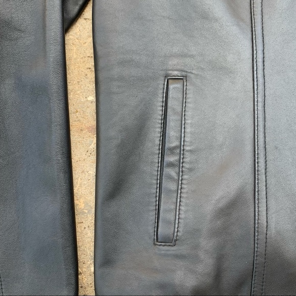 Sonoma Black Lamb Skin Leather Coat Size M - Picture 13 of 15